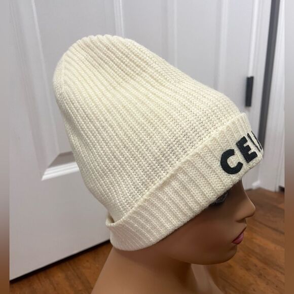 Celine wool beanie winter fall hat cap - Picture 5 of 14